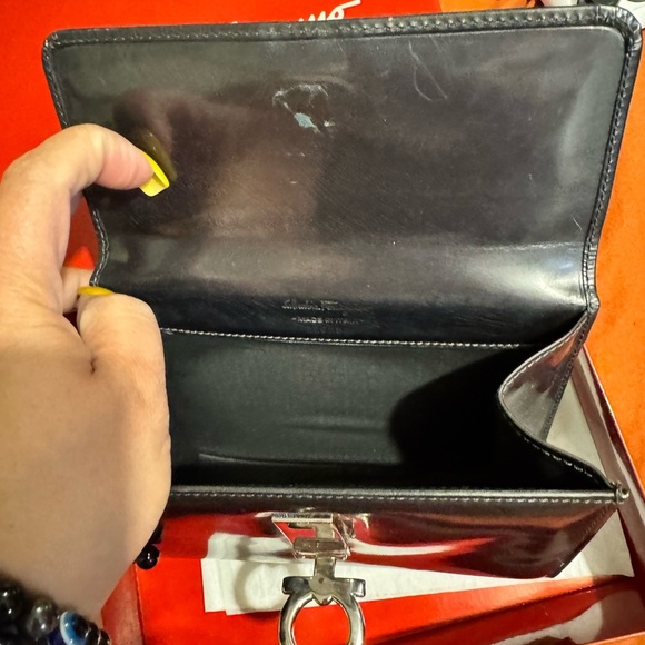 Salvatore Ferragamo Black Leather Clutch - Picture 5 of 6